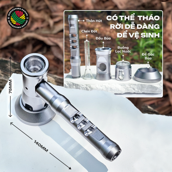 TẨU HIPPIE KIM LOẠI LỌC NƯỚC – THIẾT KẾ SANG XỊN 🔥❤️‍🔥 - Hình ảnh 5
