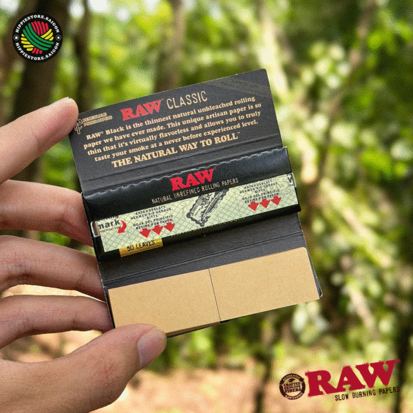 Giấy RAW Black Classic 78mm có Tips - Hình ảnh 2
