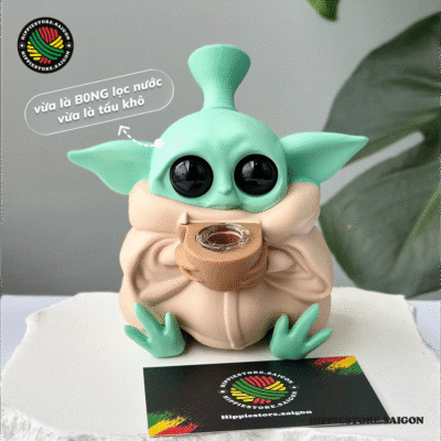 BABY YODA SILICONE BONG (HIPPIE STORE)