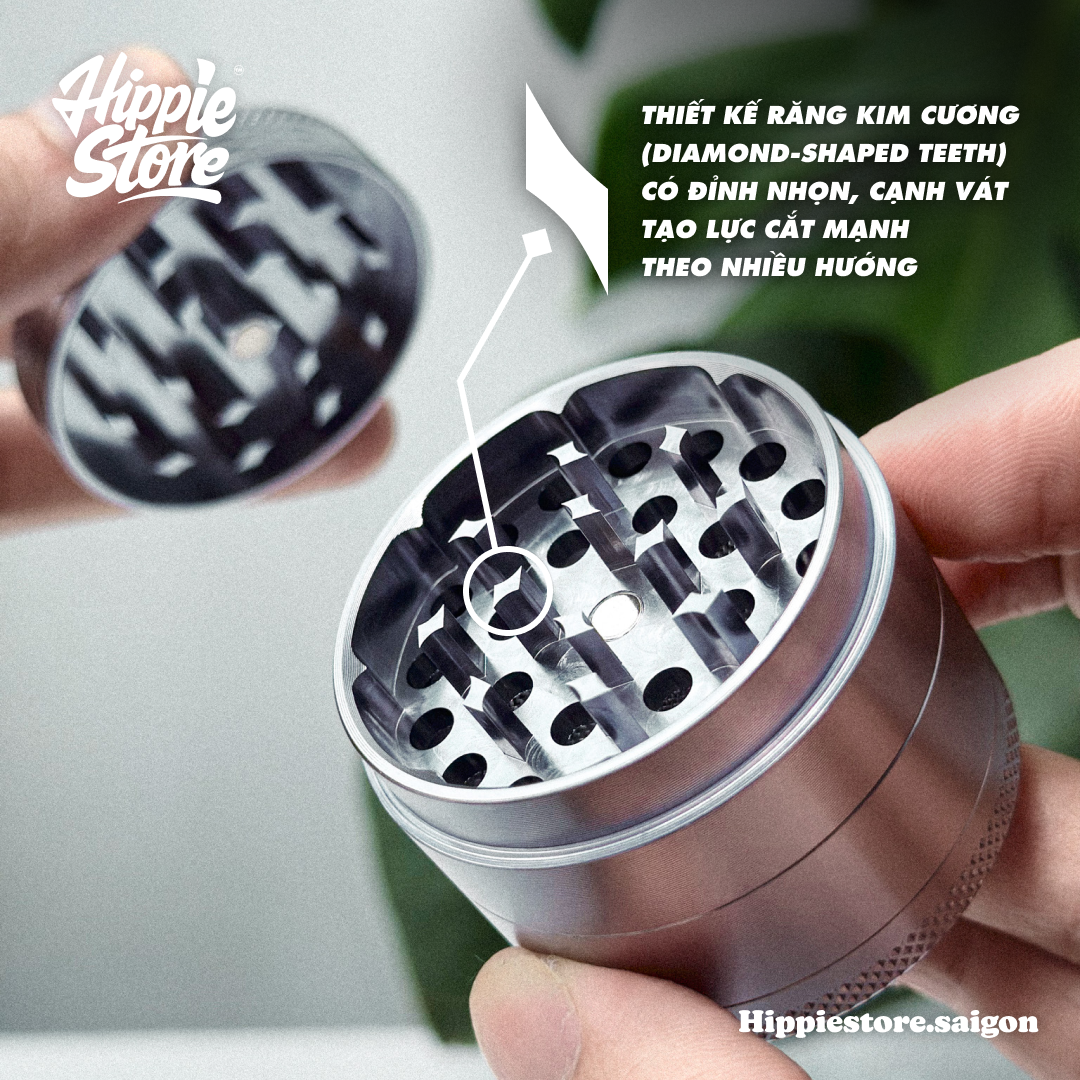 CỐI XAY HIPPIE STORE 50MM – DIAMOND TEETH - Hình ảnh 5