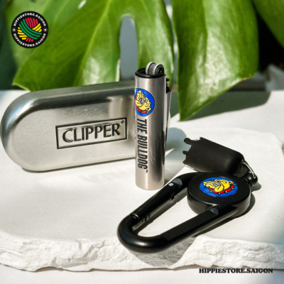 CLIPPER METAL BULLDOG + LIGHTER HOLDER